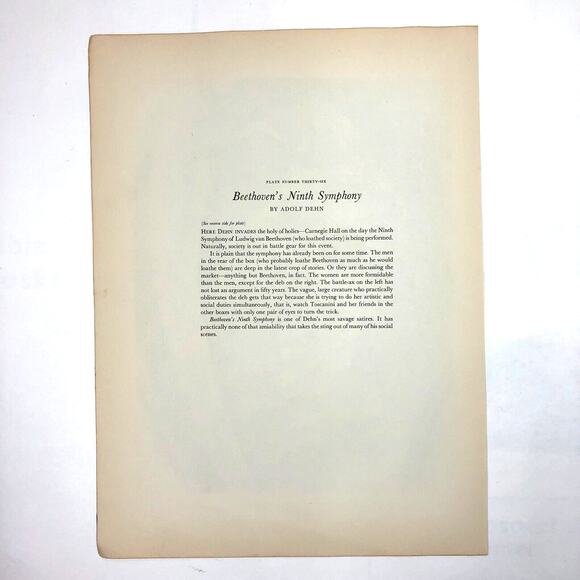 Adolf Dehn Beethoven's Ninth Symphony 1930s Art Print Treasury Collection Sketch - Picture 6 of 10